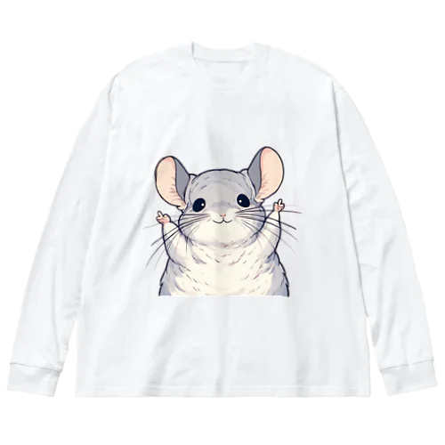 ばんざいチンチラ Big Long Sleeve T-Shirt