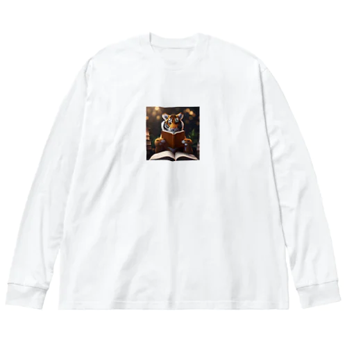 本を読んでいるトラ Big Long Sleeve T-Shirt