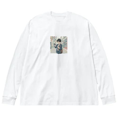 ダブルスマホ＠サラリーマン Big Long Sleeve T-Shirt