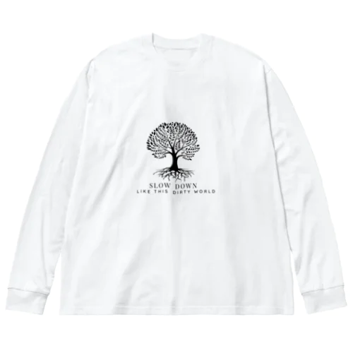  SLOWDoWN peace tree wear ビッグシルエットロングスリーブTシャツ