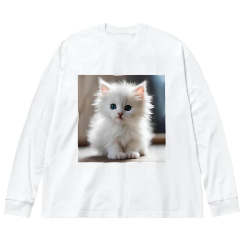 キュートな子猫 ビッグシルエットロングスリーブTシャツ