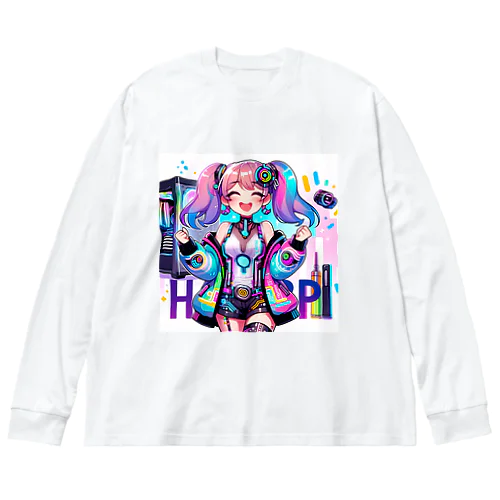 ゲーミング少女ピーシースリー ビッグシルエットロングスリーブTシャツ