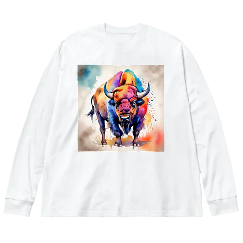 カラフルバッファロー Big Long Sleeve T-Shirt