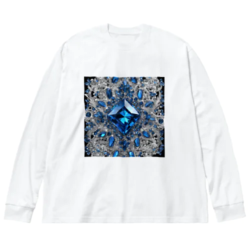 宝石の様に輝くブルークリスタル Big Long Sleeve T-Shirt