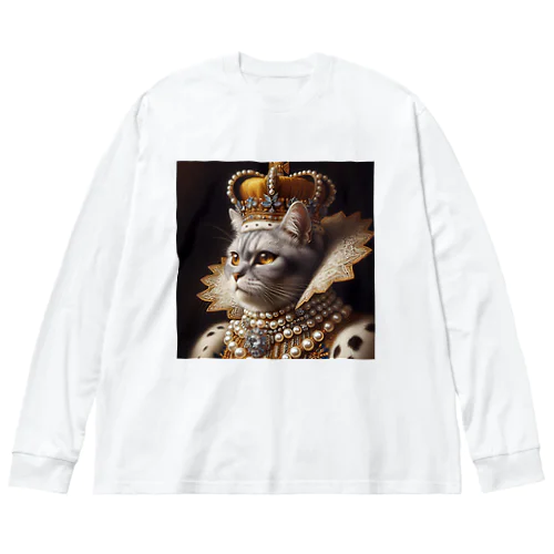 真珠ねこ　ジョージ3世 Big Long Sleeve T-Shirt