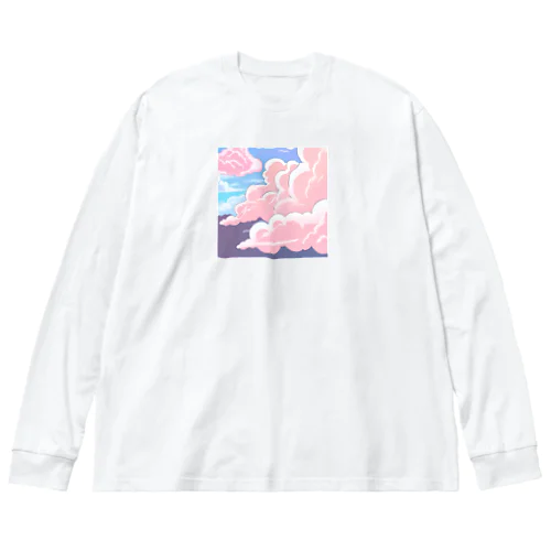 大量の雲 ビッグシルエットロングスリーブTシャツ