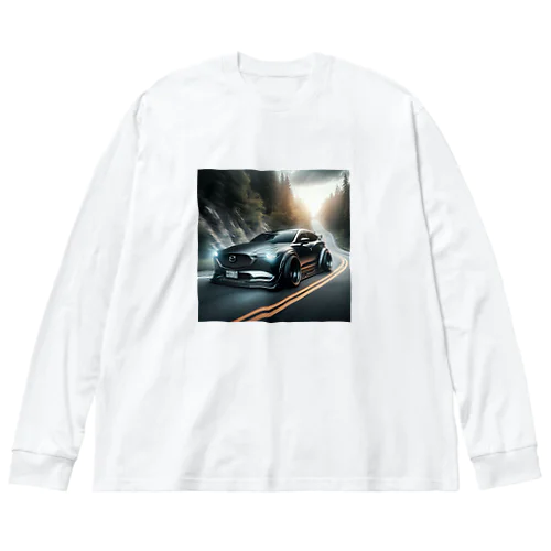 Custom CX-8 Attacked Winding Road ビッグシルエットロングスリーブTシャツ