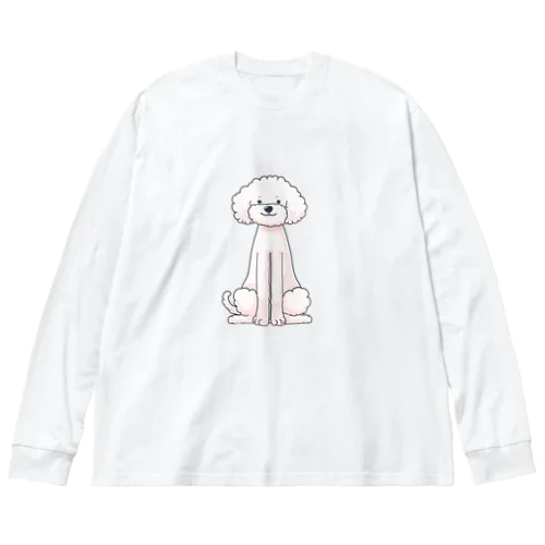 白いプードル ビッグシルエットロングスリーブTシャツ