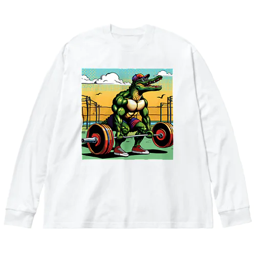 マッチョなクロコダイル　デットリフトver. Big Long Sleeve T-Shirt