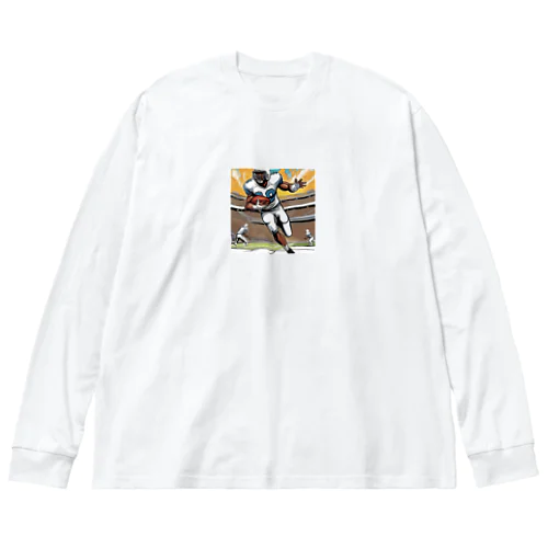 駆け抜けるアメフト選手 Big Long Sleeve T-Shirt