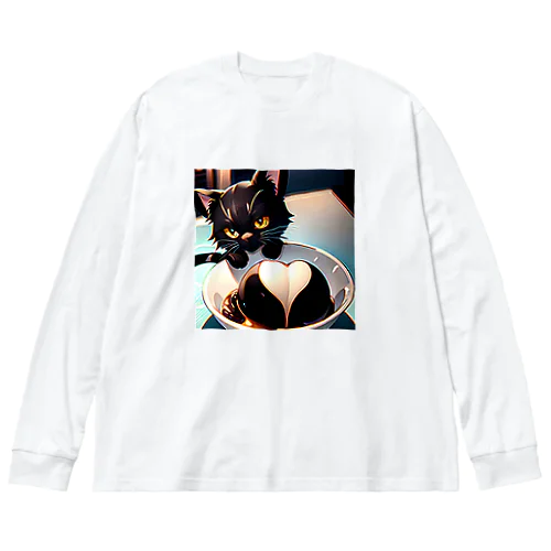 バレンタインに黒猫のチョコレートボムはいかが？ Big Long Sleeve T-Shirt