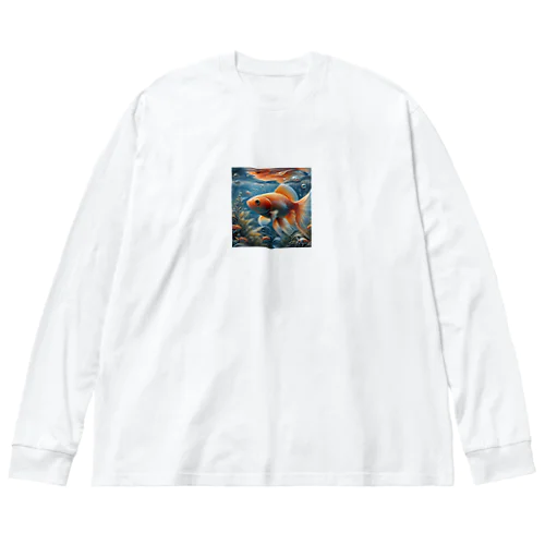 金運招福金魚様 Big Long Sleeve T-Shirt