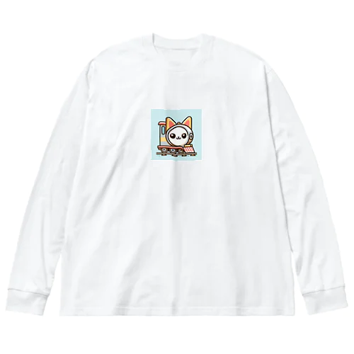 猫電車 Big Long Sleeve T-Shirt