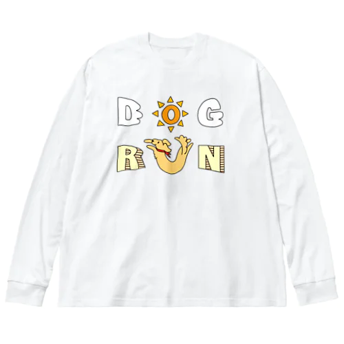 DOG RUN(背景なし) ビッグシルエットロングスリーブTシャツ