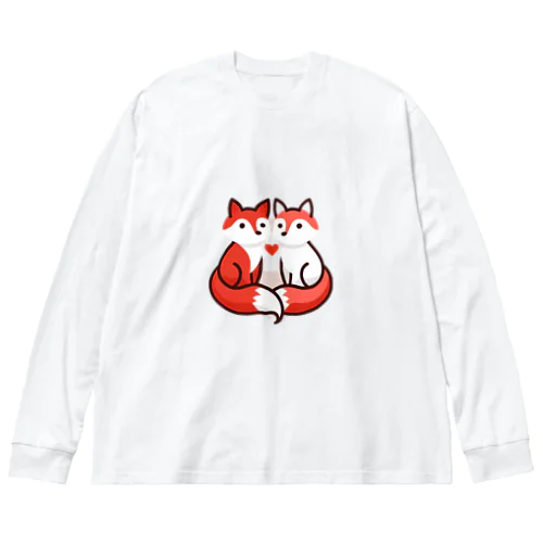 Dual Foxes ビッグシルエットロングスリーブTシャツ