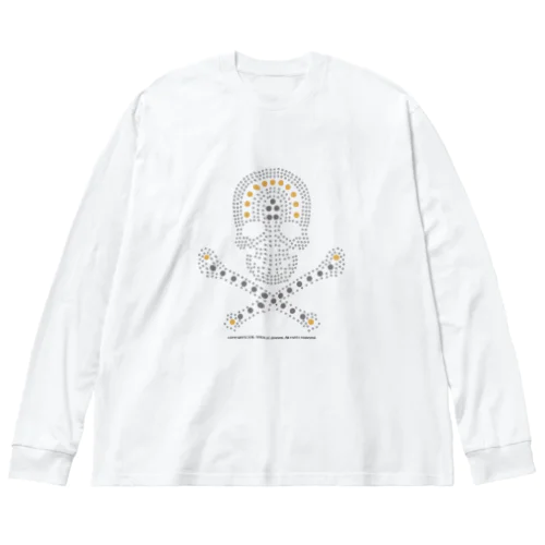 スワロ風スカル ビッグシルエットロングスリーブTシャツ