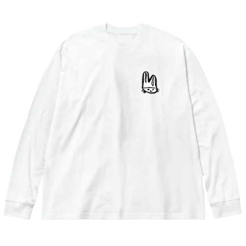 筆うさ墨絵（ふでうさ すみえ） Big Long Sleeve T-Shirt