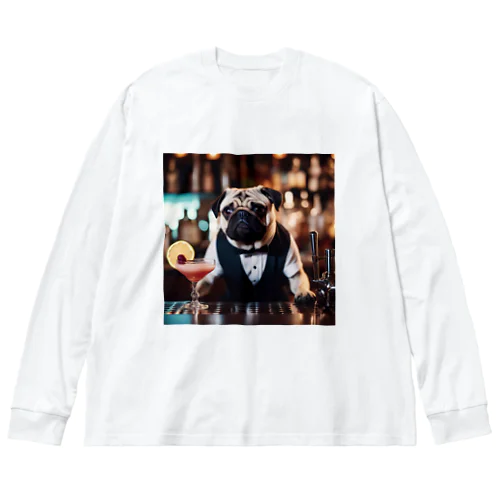 バーテンダー　パグのカクテル Big Long Sleeve T-Shirt