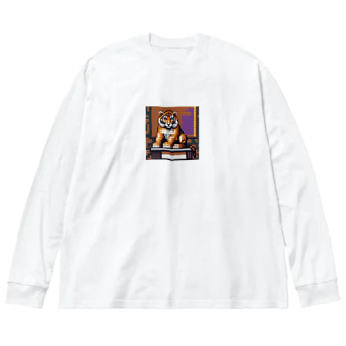 クイズを出しているトラ Big Long Sleeve T-Shirt