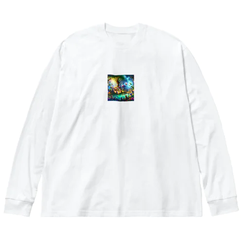 神秘的な森の生き物たち Big Long Sleeve T-Shirt