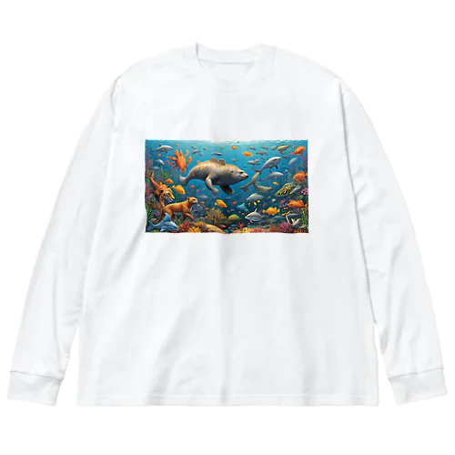 見るも奇妙な合体動物たち fusion animals<<妄想アニマルズ>> Big Long Sleeve T-Shirt