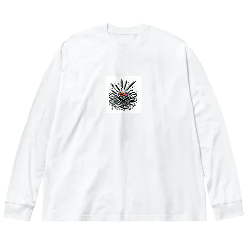 クリエイティブ ビッグシルエットロングスリーブTシャツ