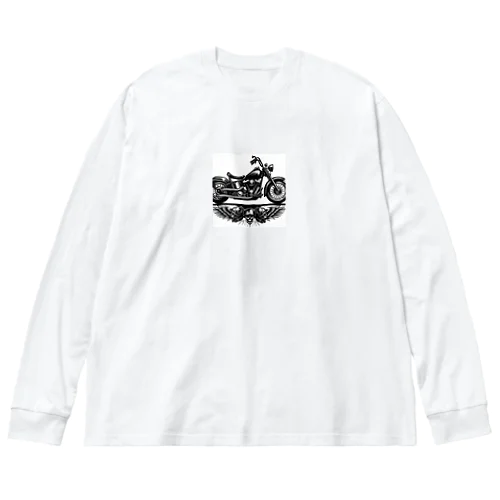 スカルバイク ビッグシルエットロングスリーブTシャツ