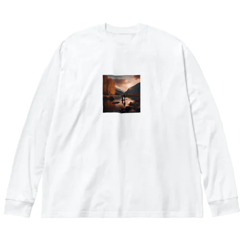 釣りをする親子 Big Long Sleeve T-Shirt