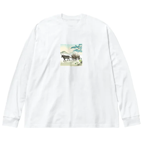 牛車　その七 ビッグシルエットロングスリーブTシャツ