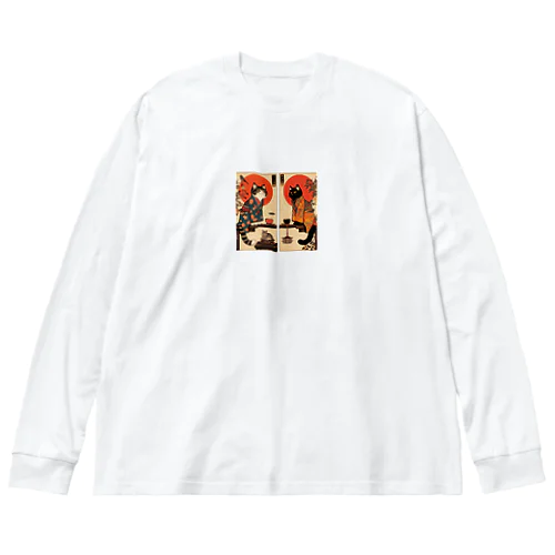 着物猫シリーズ Big Long Sleeve T-Shirt