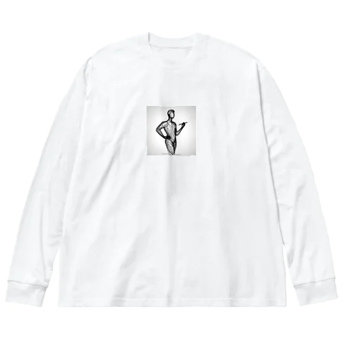 線画の人 Big Long Sleeve T-Shirt