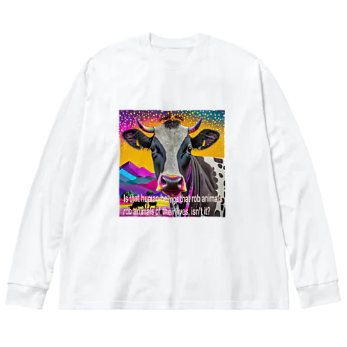 animal welfare cow ビッグシルエットロングスリーブTシャツ