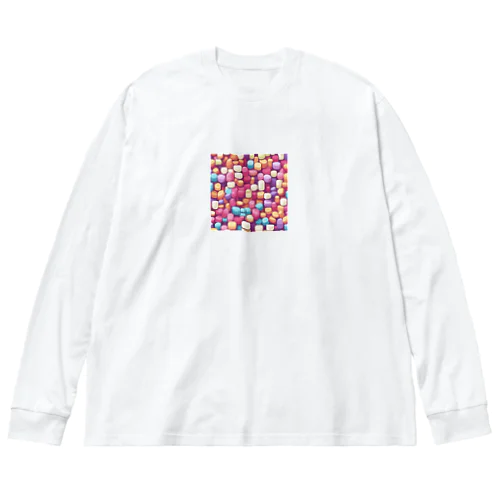 ドット絵のポイフル ビッグシルエットロングスリーブTシャツ