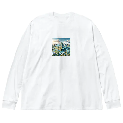 近未来を予感させる大阪城 Big Long Sleeve T-Shirt