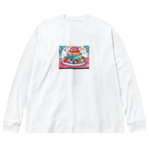 デコレーションケーキ ビッグシルエットロングスリーブTシャツ