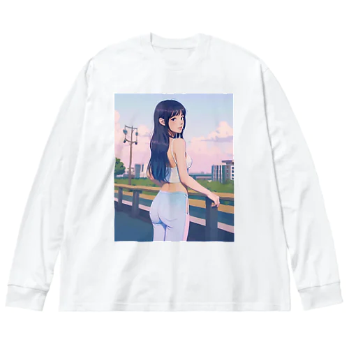 ランニング中の女性 Big Long Sleeve T-Shirt