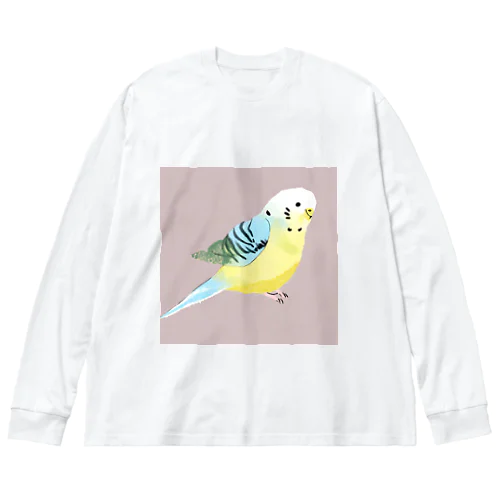 セキセイちゃん•レインボー Big Long Sleeve T-Shirt