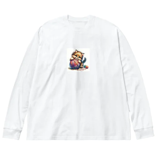 子猫　イラスト Big Long Sleeve T-Shirt