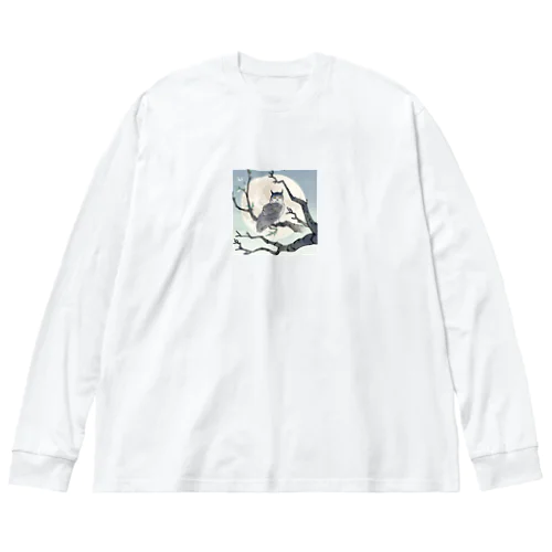 月に照らされた梟 Big Long Sleeve T-Shirt