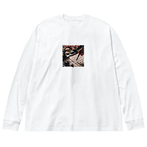 毛筆 Big Long Sleeve T-Shirt