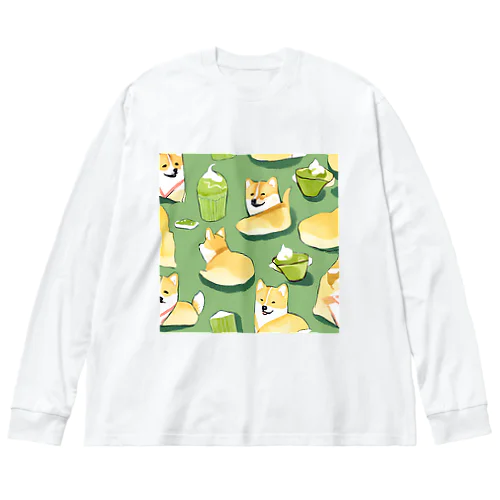 ゆったりしばと抹茶スイーツ Big Long Sleeve T-Shirt