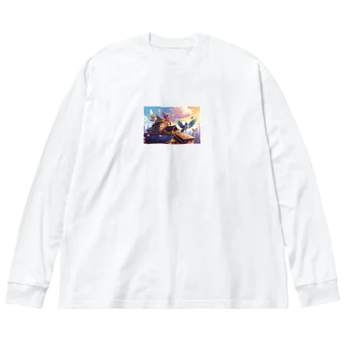 空飛ぶ鳥さん Big Long Sleeve T-Shirt