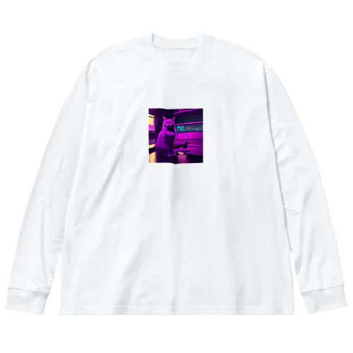 ROCKYCAT　くつろぐ Big Long Sleeve T-Shirt