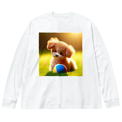 トイプードルのさんちゃん遊び疲れた Big Long Sleeve T-Shirt