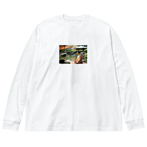 JapaneseHealingSpaces ビッグシルエットロングスリーブTシャツ