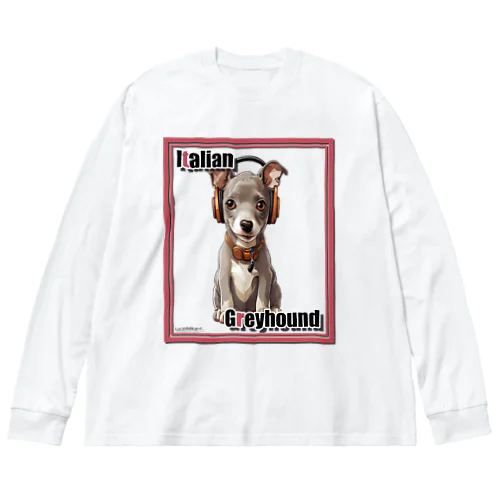 集まれ犬好き / Gathering Dog Lover (Italian greyhound) ロングTシャツ・パーカーなど Big Long Sleeve T-Shirt