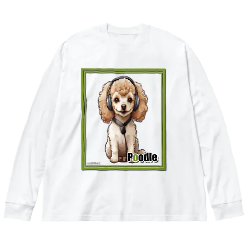 集まれ犬好き / Gathering Dog Lover (Poodle) ロングTシャツ・パーカーなど Big Long Sleeve T-Shirt