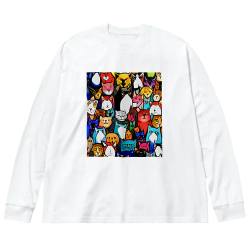 PAC (ポップアートキャット) ビッグシルエットロングスリーブTシャツ