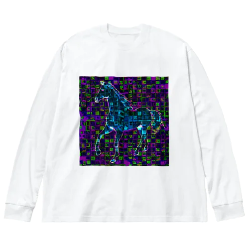 デジタルでアートな馬 Ⅱ Big Long Sleeve T-Shirt