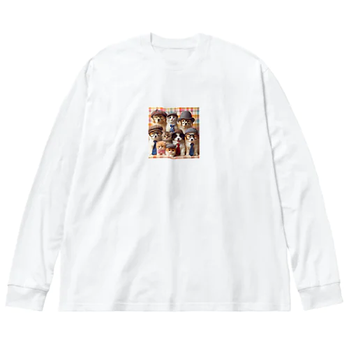 ワンニャンファミリー🐾 Big Long Sleeve T-Shirt